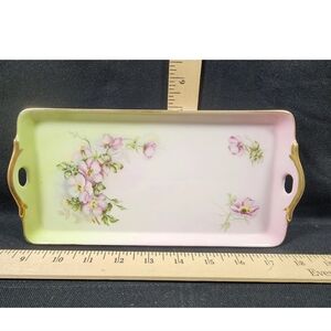 Antique Nippon Porcelain Handpainted Tray/Serving Dish Floral Flawless